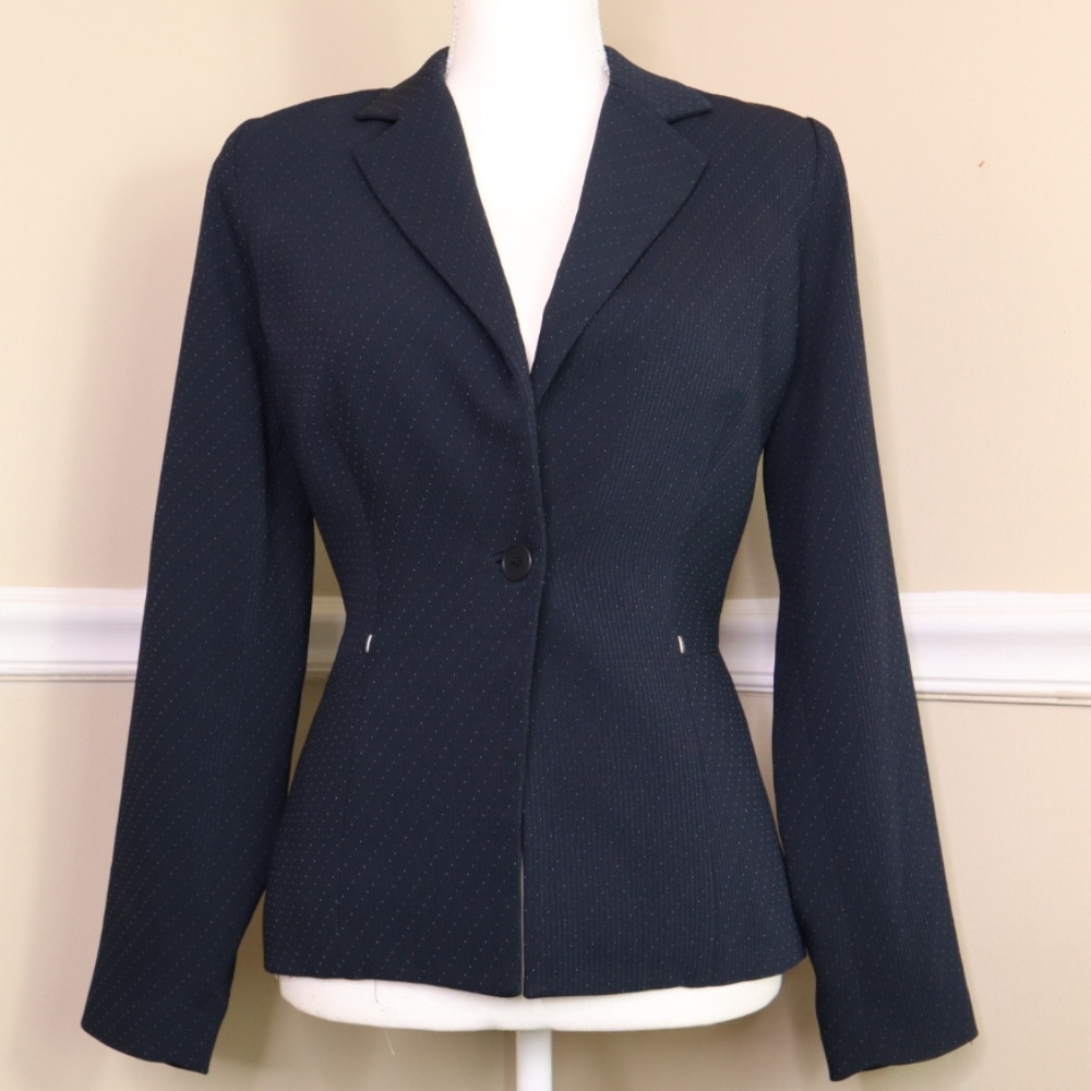 Garfield and Mark Blue Blazer with Unique Accents and Details